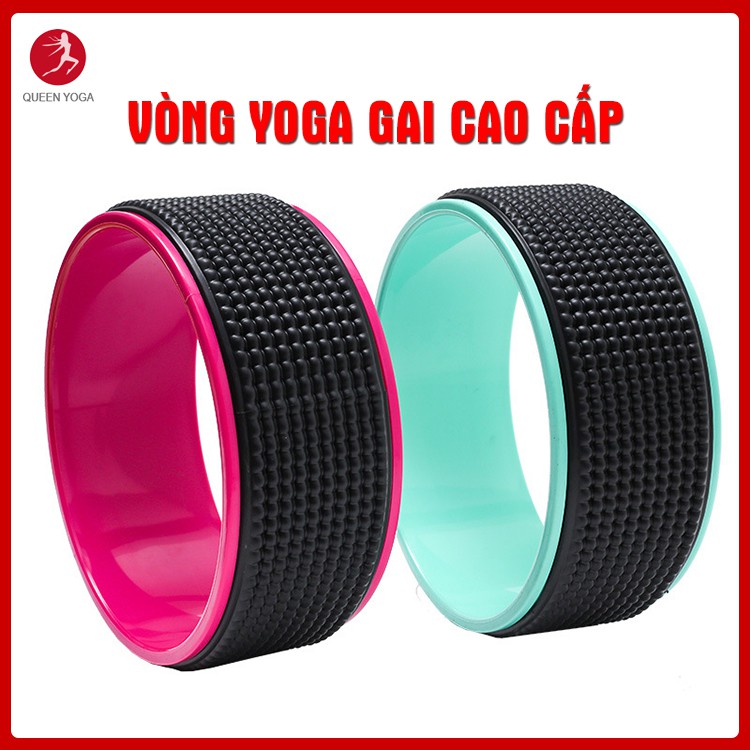 Vòng Tập Yoga Gai Mát Xa Cao Cấp QUEEN YOGA Siêu Bền 33x13Cm Thư Giãn Lưng Và Cột Sống