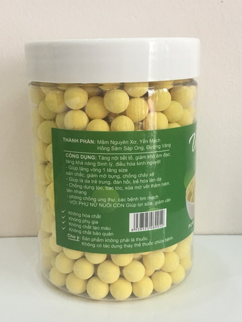 1kg viêm mầm đậu nành nguyên xơ (viên vàng) có ATTP