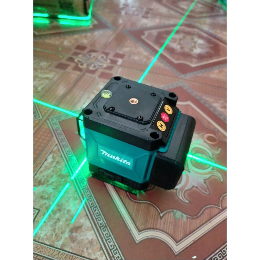Máy cân mực bắn cốt máy cân bằng laser MAKITA 12 tia xanh laze có điều khiển, sạc, chân đế máy, hộp nhựa