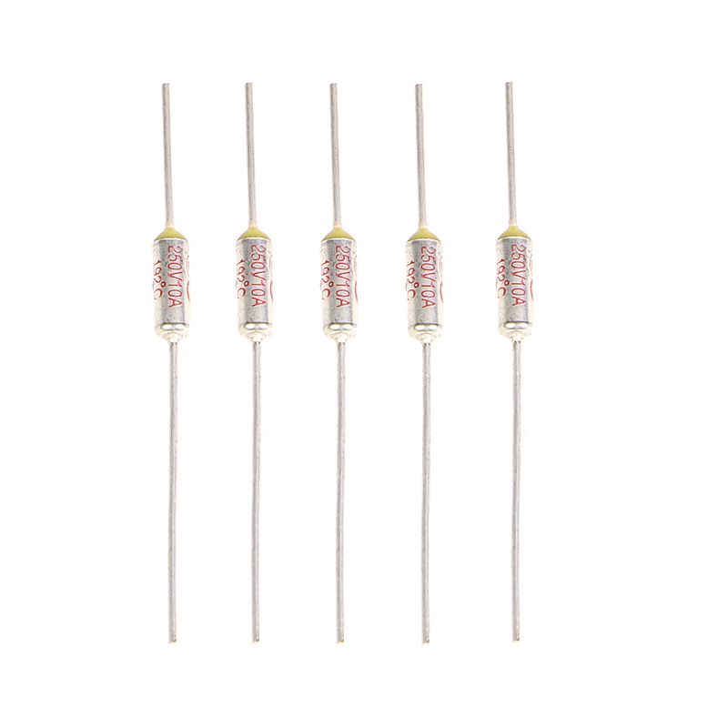 Set 5 cầu chì nhiệt mini 250 V10A 192 độ vỏ kim loại