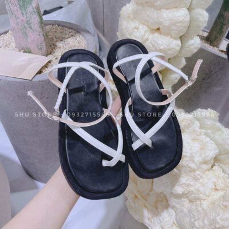 Pass/Thanh lý giày dép Sandal xuồng xỏ ngón cao 3cm hottrend