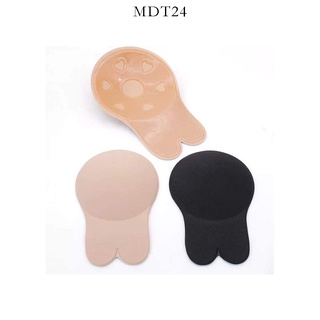 Miếng dán ngưc / miếng dán ti nhũ hoa silicon vải tai thỏ nâng ngực loại sử dụng đươc nhiều lần  MDT24