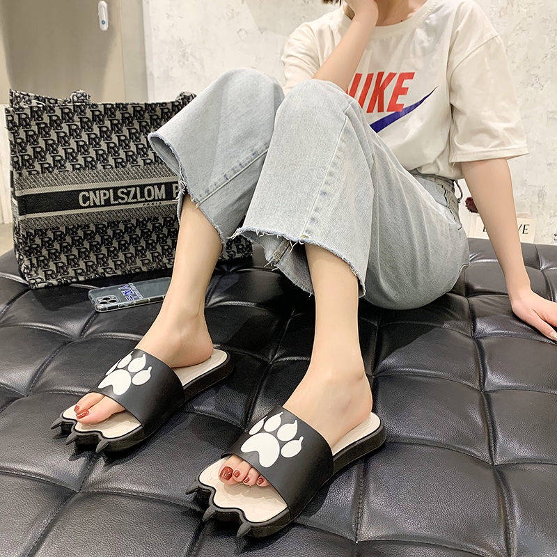 Dép lê Dép Đi Trong Nhà Tắm Chống Trượt Chân In Hoạt Hình Gấu Kiểu Hàn Quốc Dễ Thương Cho Cặp Đôi