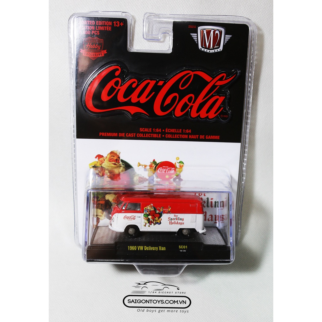 Xe Mô hình tĩnh M2 Tỷ lệ 1:64 - Christmas - 1960 Volkswagen Delivery Van