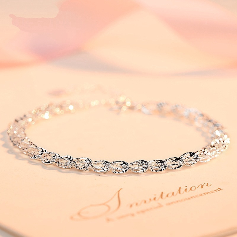 Vòng tay bạc 925 đơn giản retro thời trang