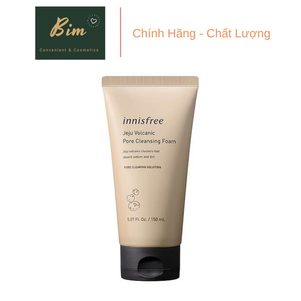 Sữa Rửa Mặt Se Khít Lỗ Chân Lông Innisfree Tro Núi Lửa Innisfree Jeju Volcanic Cleansing Foam 150ml