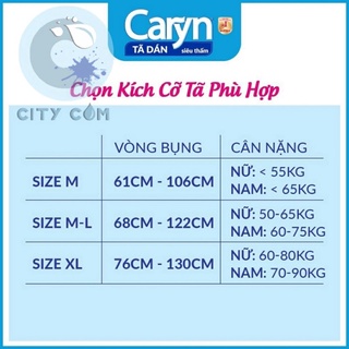 Tã quần Caryn mỏng nhẹ (M16, L14, XL12)