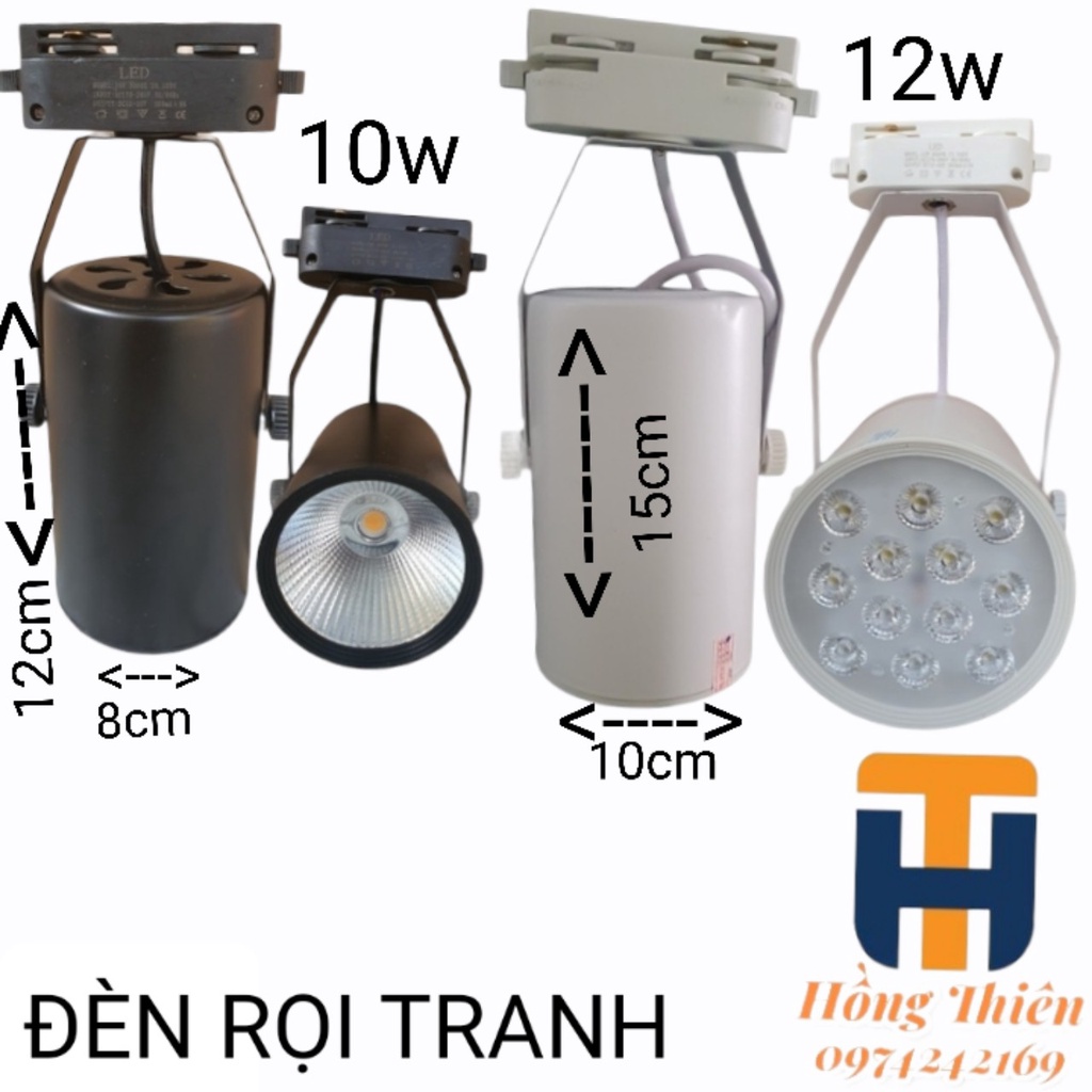 ĐÈN RỌI RAY COB 10W VÀ MẮT LED 12W CAO CẤP SIÊU RẺ