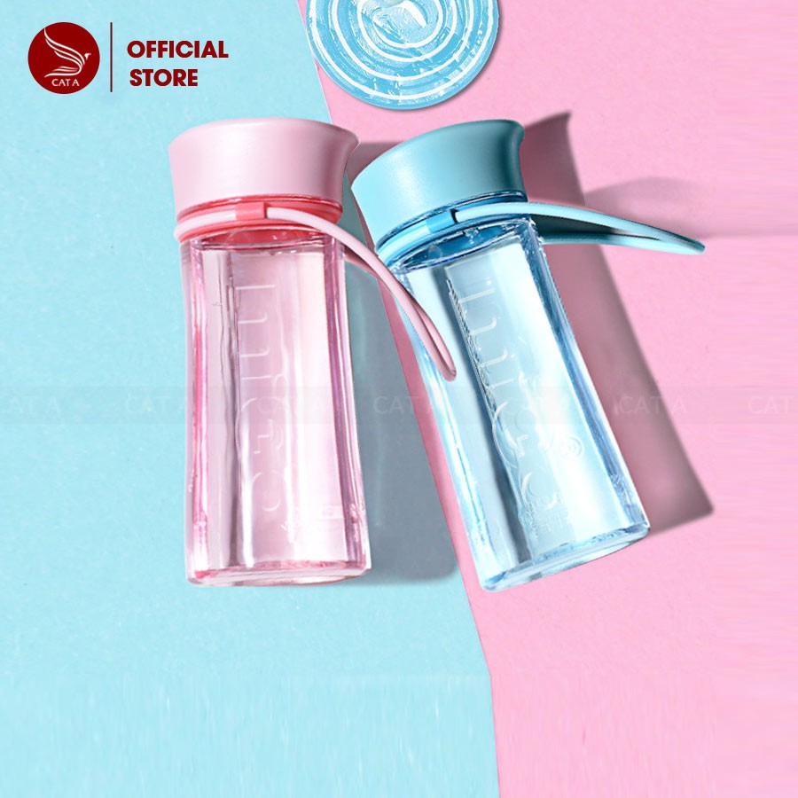 Bình đựng nước, bình nước bằng Nhựa BPA FREE MIGO Cao cấp - 1519 - An toàn, trong suốt, có rây lọc, quai xách tiện lợi !