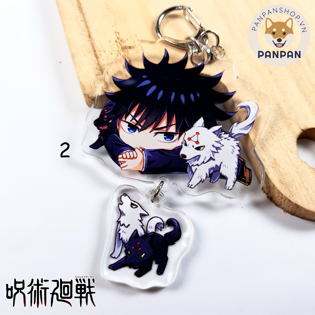 Móc khóa mica Anime Jujutsu Kaisen Treo + móc mini (6cm)