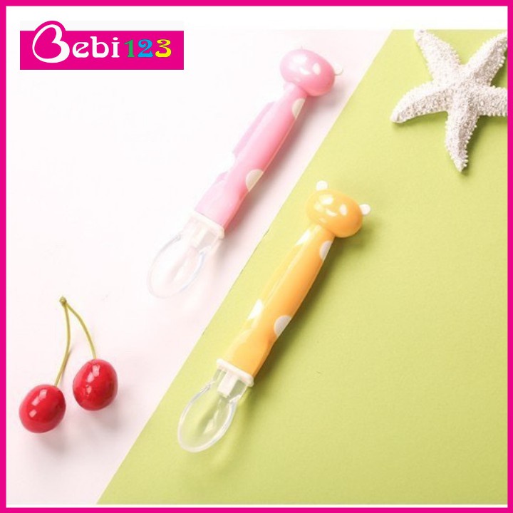 Muỗng thìa ăn dặm silicon hình mèo đáng yêu cho bé yêu