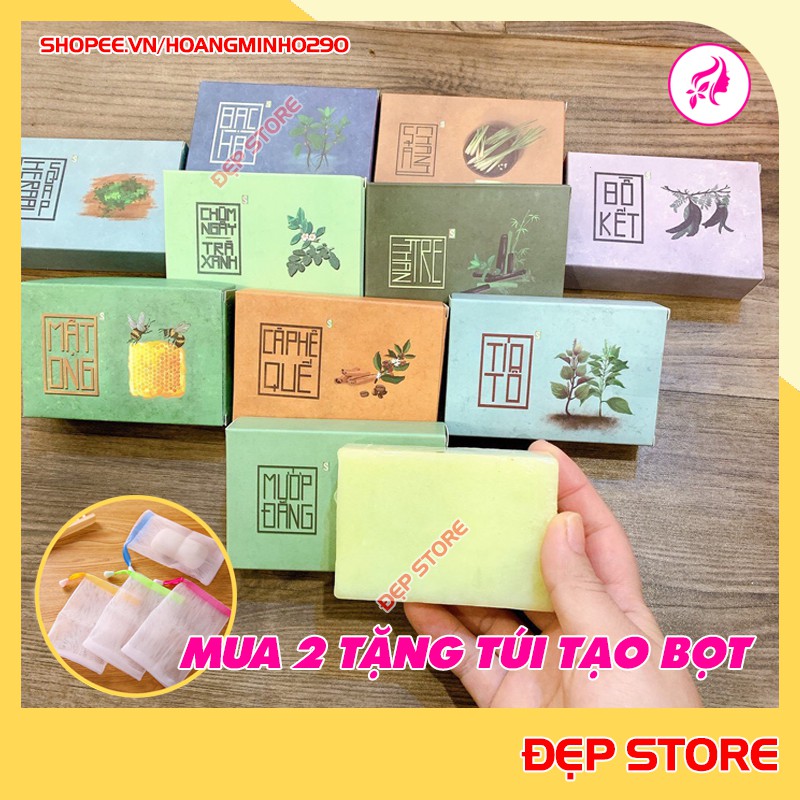 Xà Bông Nghệ - Xà Bông Mướp Đắng 🌸FREESHIP🌸 Xà Bông Bạc Hà, Mật Ong giảm thâm, sạch mụn - Xà Phòng Handmade | BigBuy360 - bigbuy360.vn