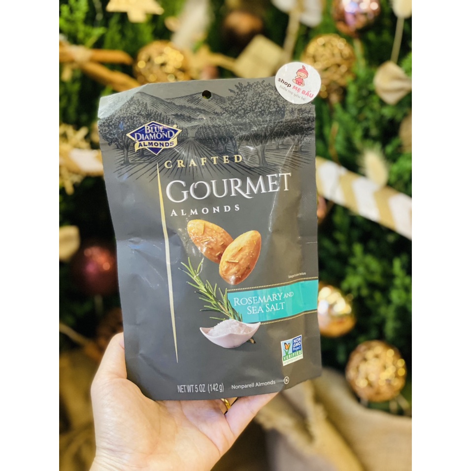 Date 07/2022. Hạnh nhân tẩm gia vị Blue Diamond Crafted Gourmet Almonds 142gr