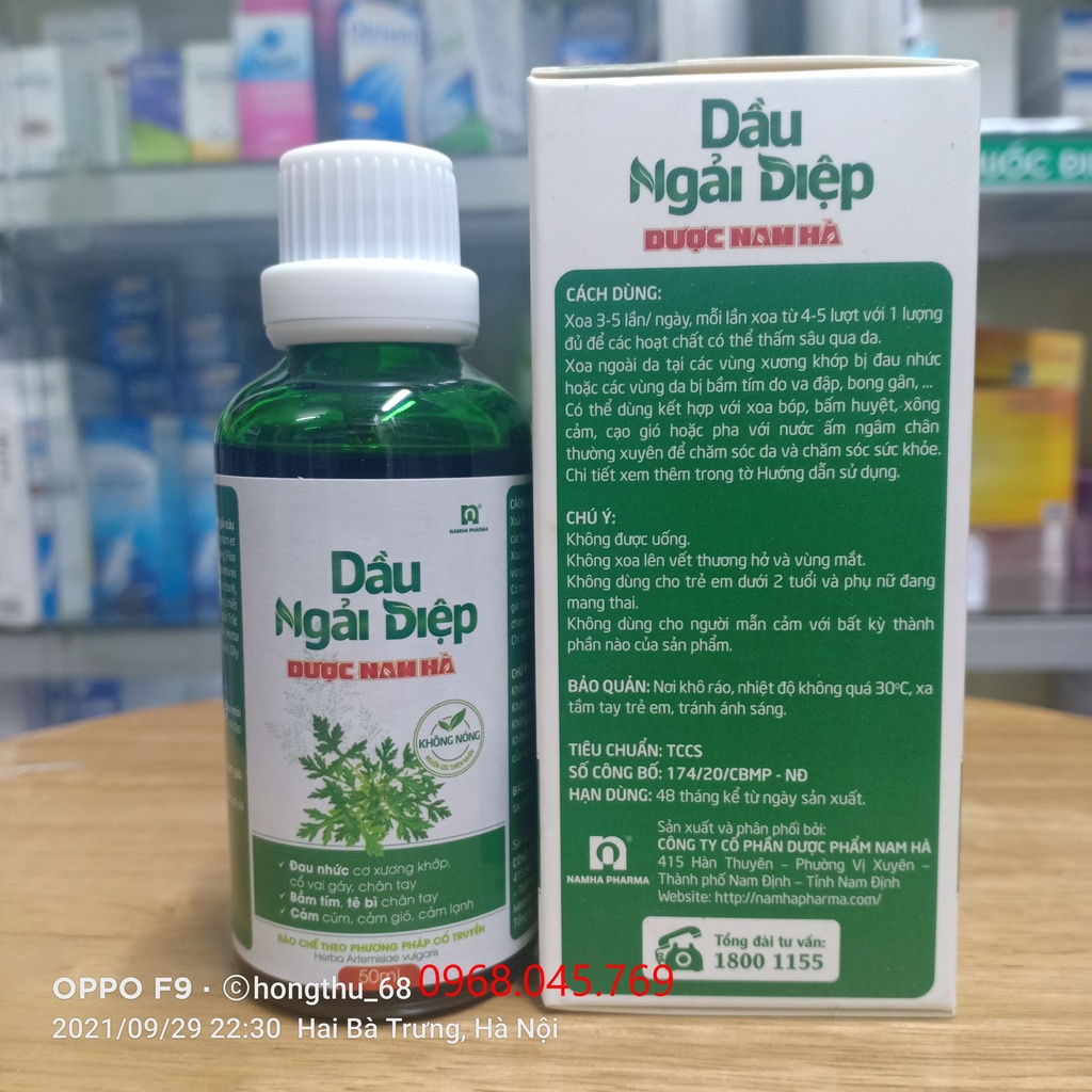 Dầu Ngải Diệp Dược Nam Hà chai 50ml