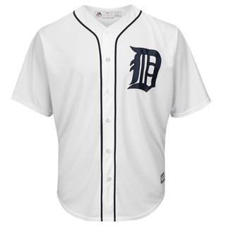 Mens Detroit Tigers Baseball Jersey White Navy Gray