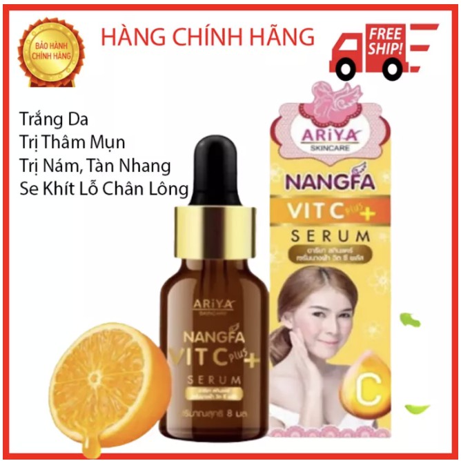 Serum Trắng Da, Giảm Thâm, Giảm Nám, Tàn Nhang, Se Khít Lỗ Chân Lông Vitamin C NANGFA Thái Lan Chính Hãng-8ml