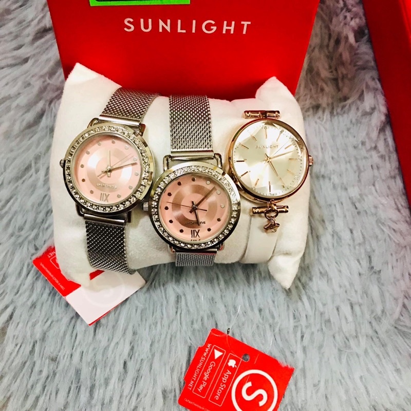 Đồng hồ nữ thương hiệu sunlight mã 72868 màu hồng
