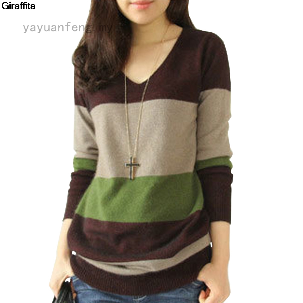 Mới Áo Len Nữ Tay Dài Cổ Chữ V Thời Trang