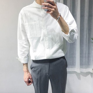 Áo sơ mi cổ tàu nam phong cách Hàn Quốc - ACT1