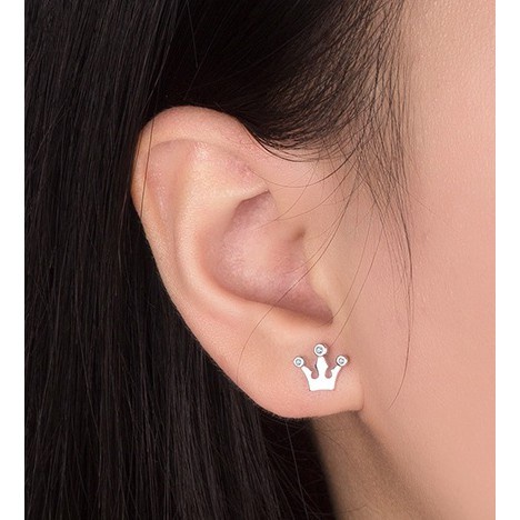Khuyên Tai Bạc 925 Hình Cá Heo / Vương Miện / Bông Hoa / Vương Miện Dễ Thương Cho Nữ