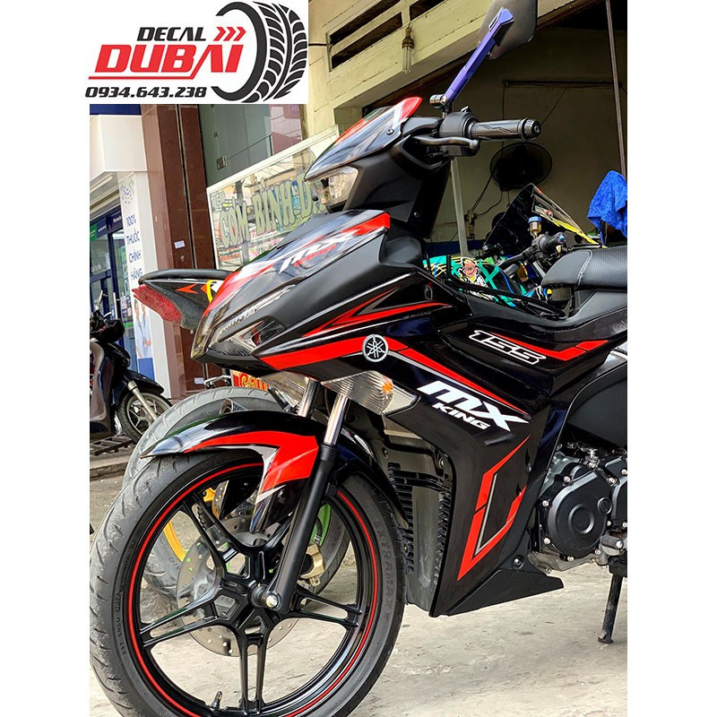 Tem Trùm Exciter 155 MX King Đen Đỏ Cực Ngầu