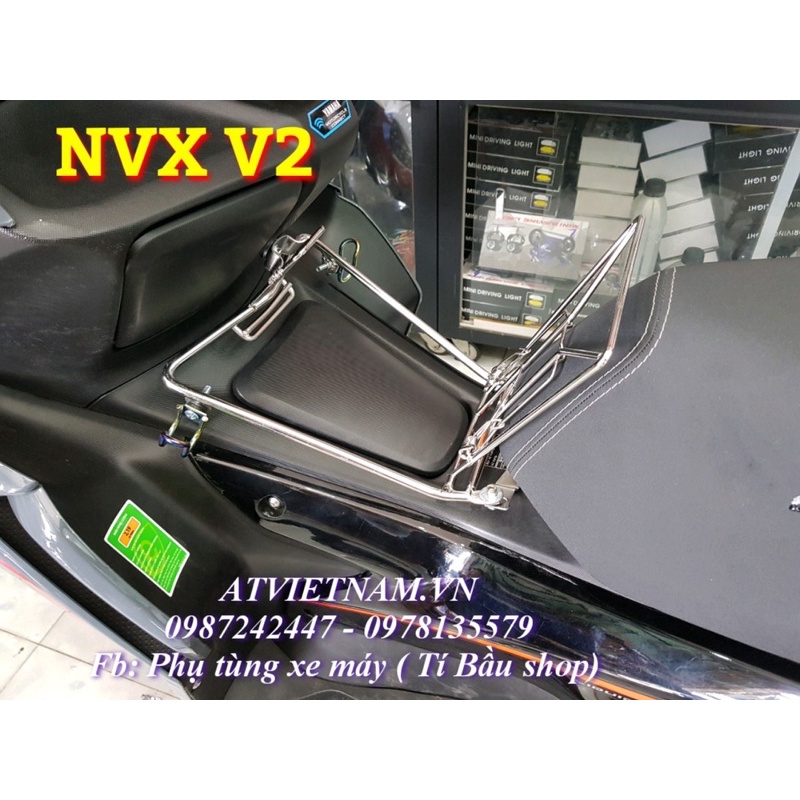 Baga nắp xăng inox mở dọc dành cho NVX V2 2021