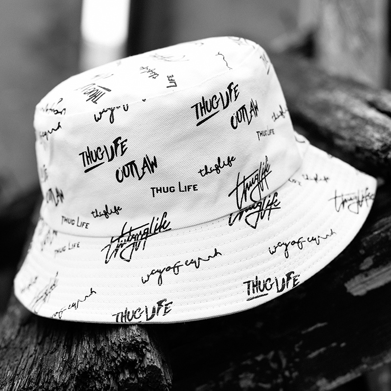 Mũ Tai Bèo Hai Mặt In Chữ Graffiti Phong Cách Hàn Quốc Dễ Phối Đồ Cho Nam Sinh