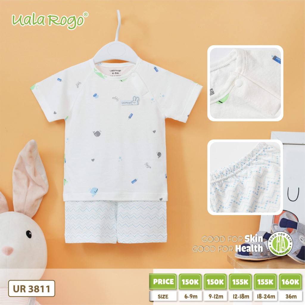 Bộ cộc tay cài vai tay bồng Uala Rogo (UR3811)