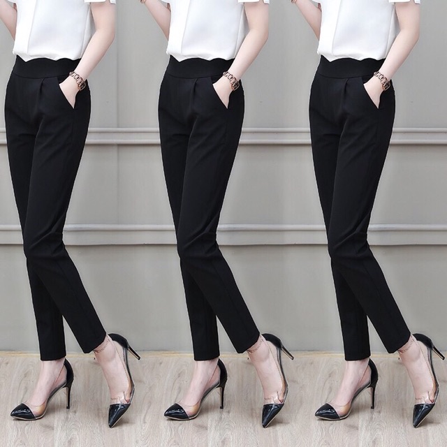 Quần tây nữ lưng gợn sóng | BigBuy360 - bigbuy360.vn