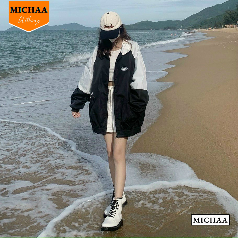 Áo Khoác Bomber Dù SLC Nam Nữ Ulzzang Unisex Kiểu Bóng Chày Form Rộng 2 Lớp - MICHAA