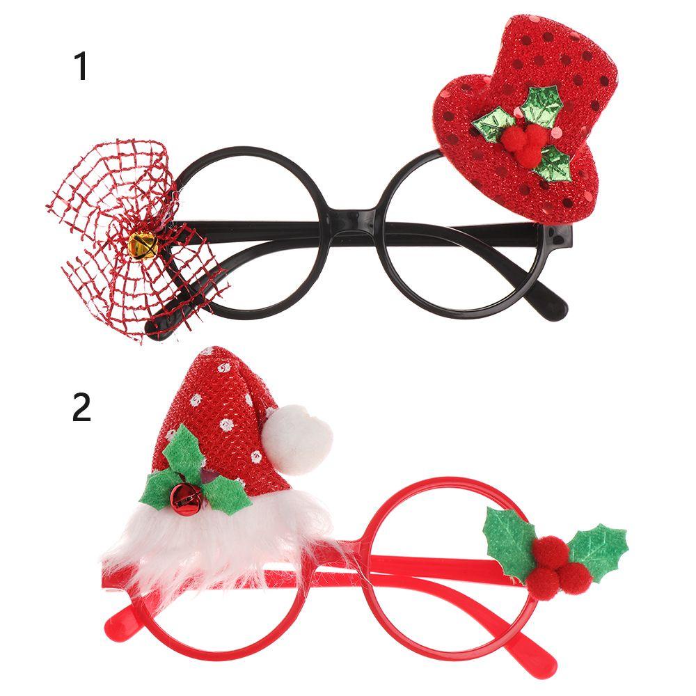 NIUYOU Set 1 / 5 Phụ Kiện Trang Trí Giáng Sinh Hình Mắt Kính / Mũ Ông Già Noel Hoạt Hình