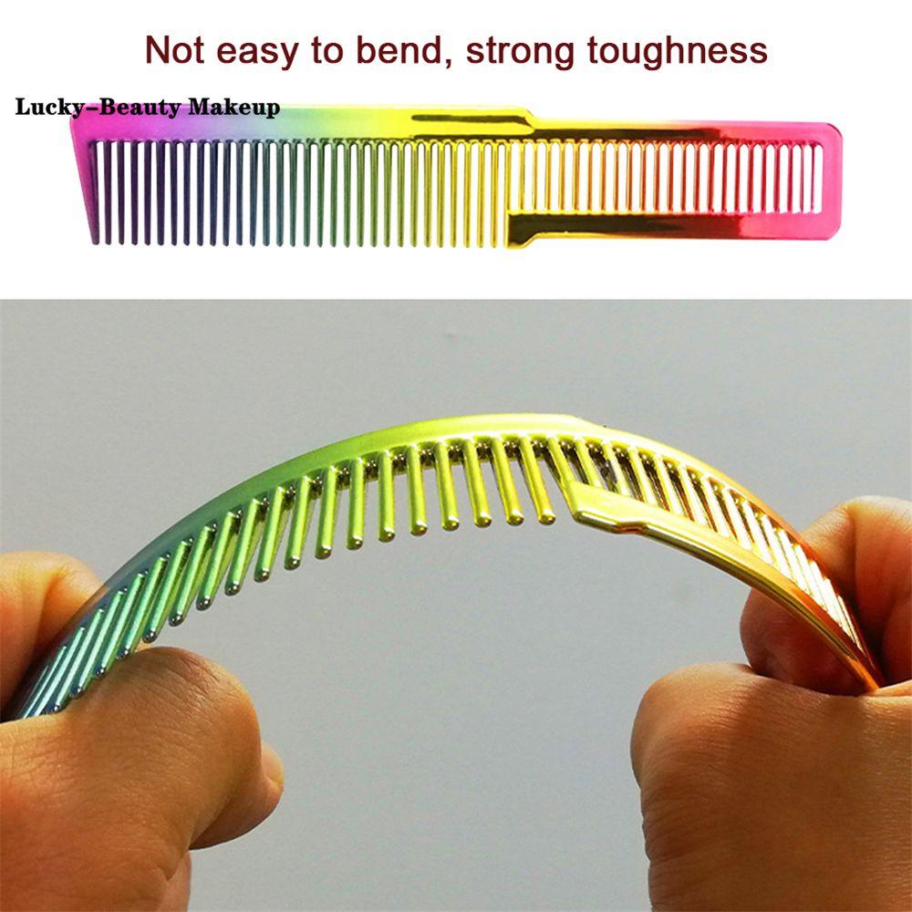 SOFTNESS Lược Chải Tóc Mạ Điện Trong Suốt Chuyên Dụng Cho Thợ Cắt Tóc