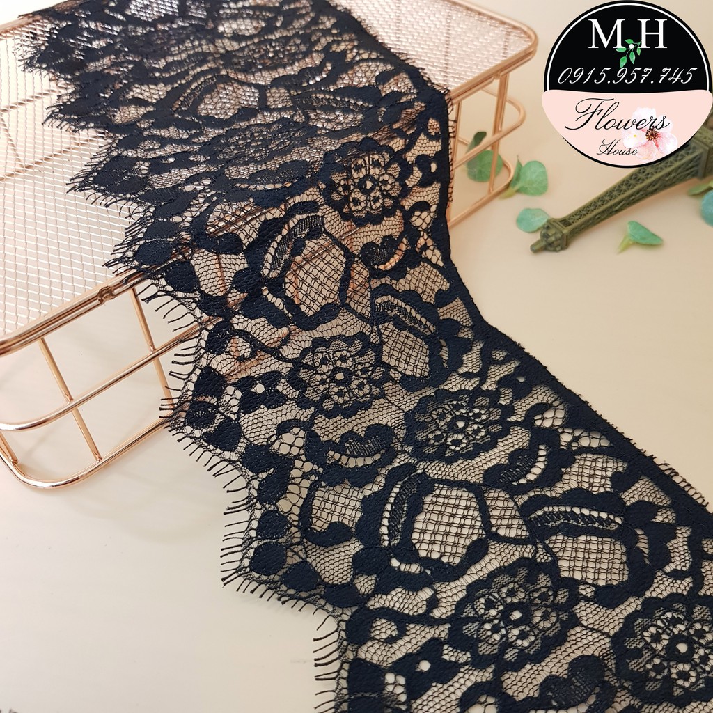 Cuộn dây viền ren lưới LMI6T dài 3 mét dùng may đồ và trang trí decor Maihoaflower