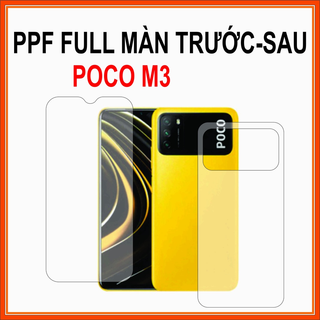 Dán PPF FULL màn Xiaomi POCO M3 FULL  màn nhám trong