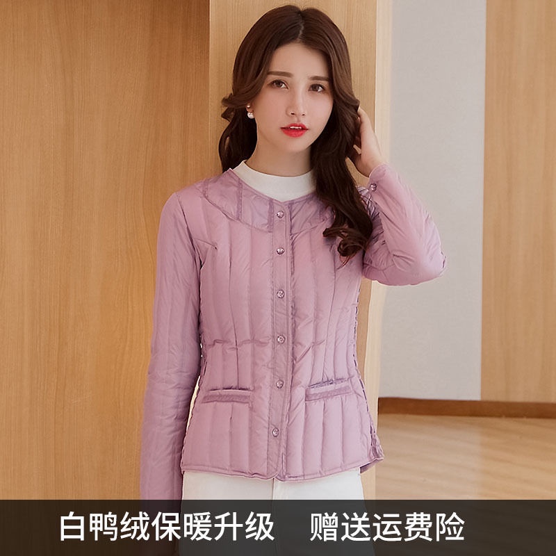 Áo Khoác Phao Dáng Ngắn Siêu Nhẹ Thời Trang Thu Đông Cho Nữ