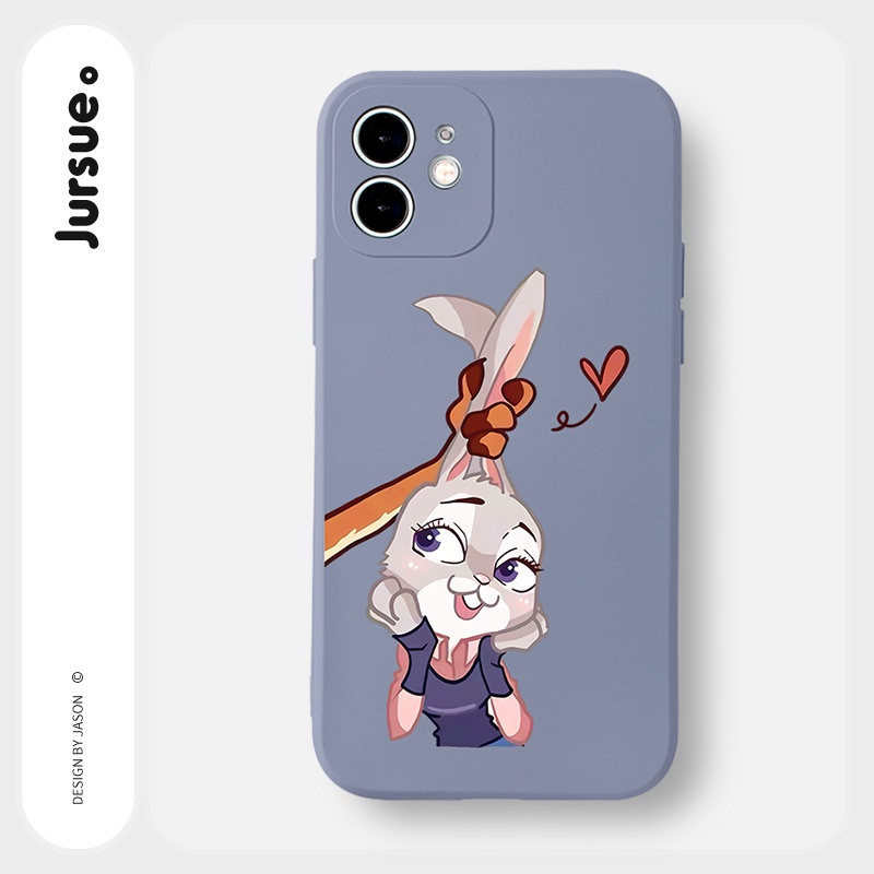 Ốp lưng JURSUE hoạt hình cặp đôi dễ thương đẹp cho iPhone 13 12 11 Pro Max SE 2020 X XR XS 8 7 ip 6S 6 Plus Y2000