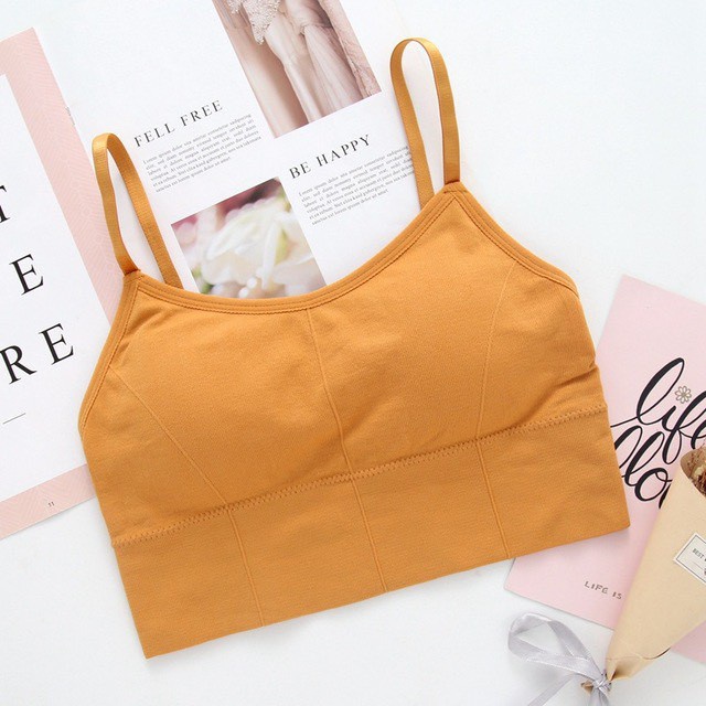 Áo Thể Thao Gym/Yoga Mút Rời -  Áo Bra Gân Croptop Khoét Lưng U Dáng Thể Thao
