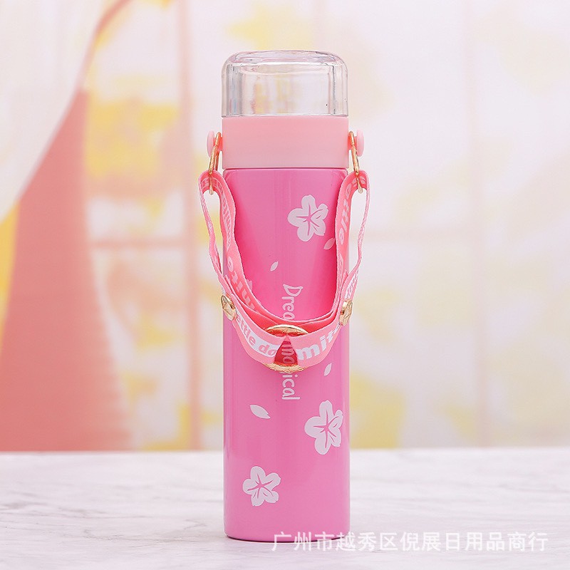 Bình giữ nhiệt hoa Sakura 300ml BGN08 ChiChi,màu sắc ngọt ngào dễ thương,sử dụng thép cao cấp không gỉ 304