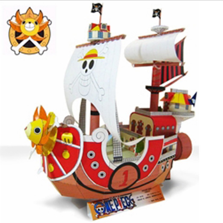 Đồ chơi Cắt dán Giấy 3D Mô hình Thuyền Thousand Sunny One Piece