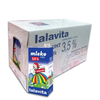 Sữa tươi Lalavita Mleko Béo Cao 3.5% -  Date Mới 2023 - Thùng 12 Lít