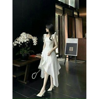Đầm 2 dây tiểu thư phối voan sang chảnh