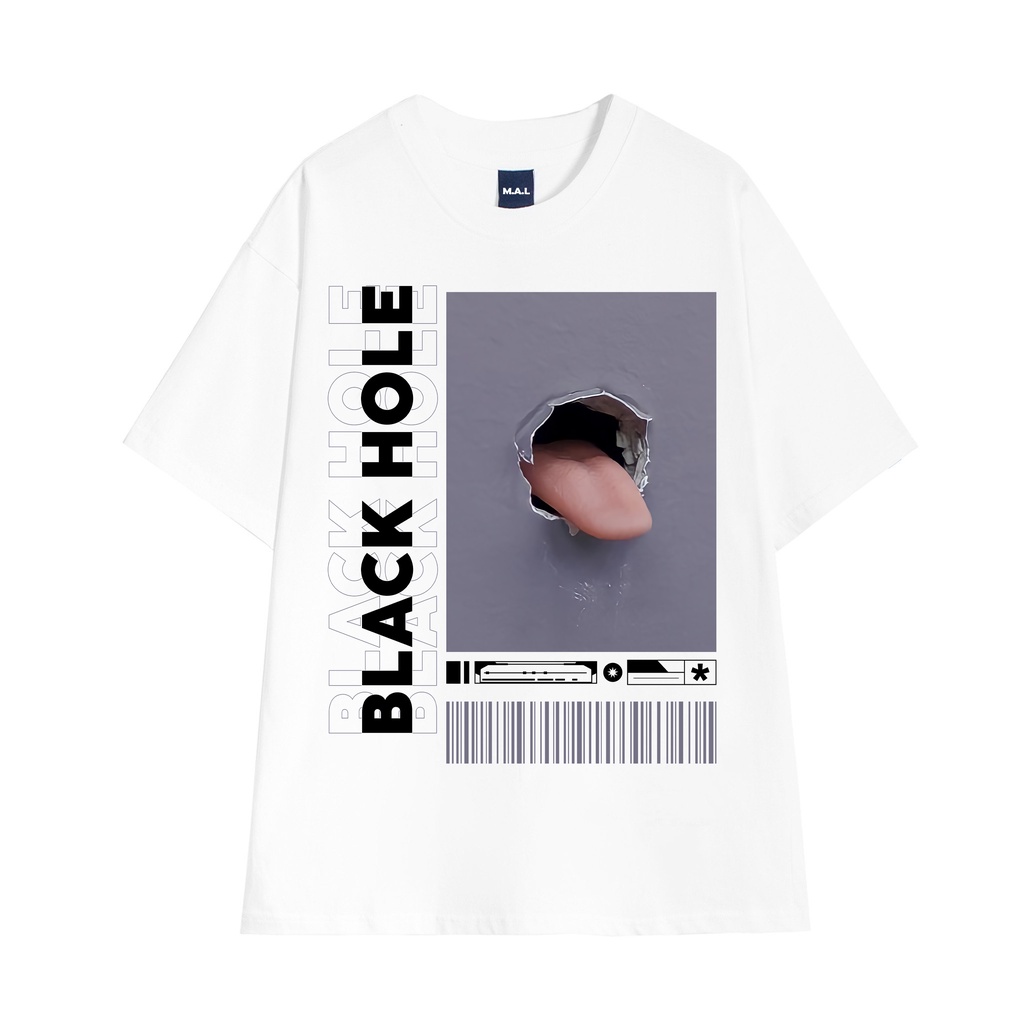 Áo Thun Tay Lỡ Unisex BLACK HOLE, Áo Phông Nam Nữ Form Rộng Thời Trang –MALUNI011- MAL STORE