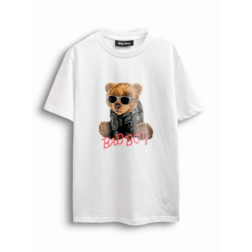 Big size- Áo thun unisex in hình gấu bad boy cá tính