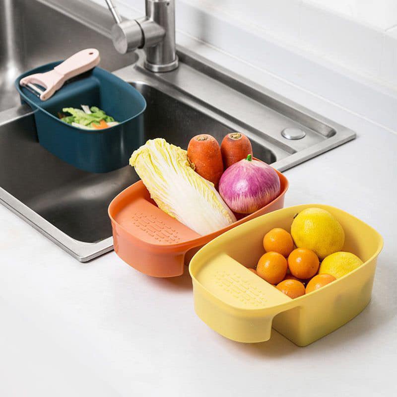 [Đồ Gia Dụng] Rổ Nhựa Gác Cạnh Bồn Tiện Lợi
