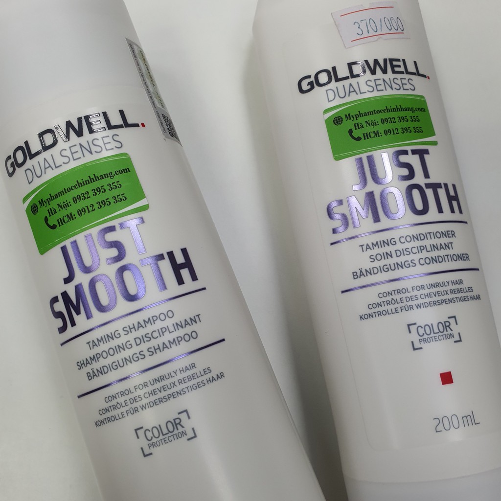 DẦU GỘI XẢ GOLDWELL SUÔN MƯỢT JUST SMOOTH 1000ML*2