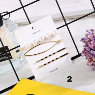 Set 4 kẹp tóc sang chảnh
