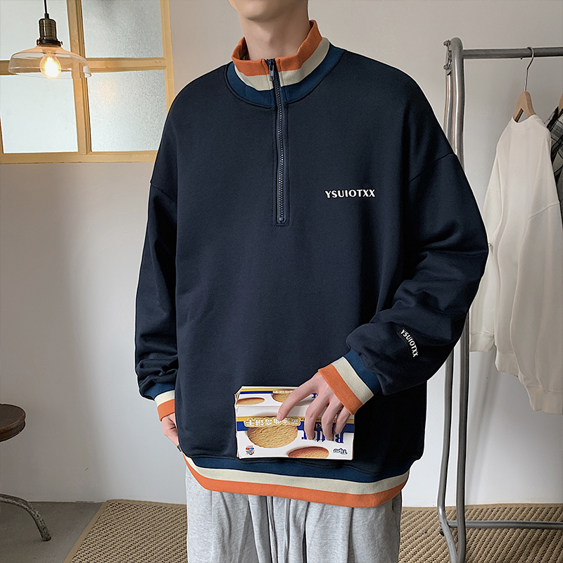 Unisex Round Neck Sweater Men's Spring and Autumn Harajuku Pullover Jacket Korean Style Trend All-match Jacket Autumn Jacket