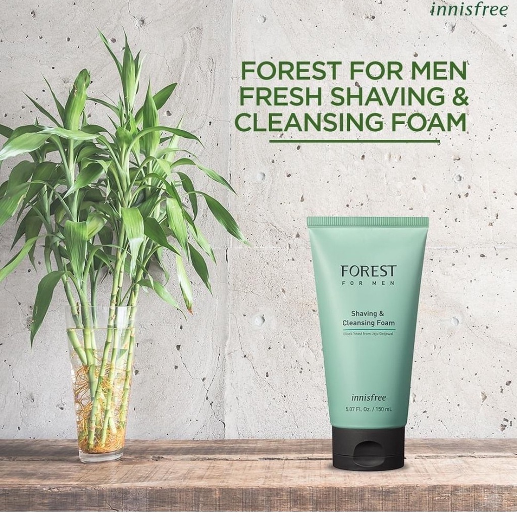 Sữa Rửa Mặt Cho Nam Innisfree Forest For Men Shaving &amp; Cleansing Foam 150ml
