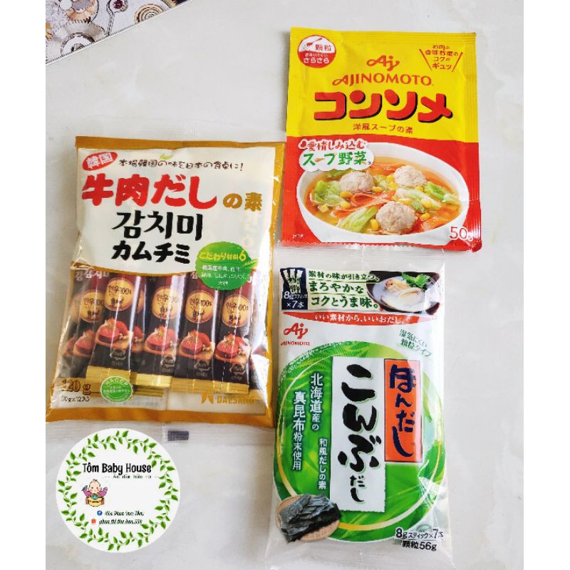 Hạt nêm Nhật các loại cho bé từ 1 tuổi