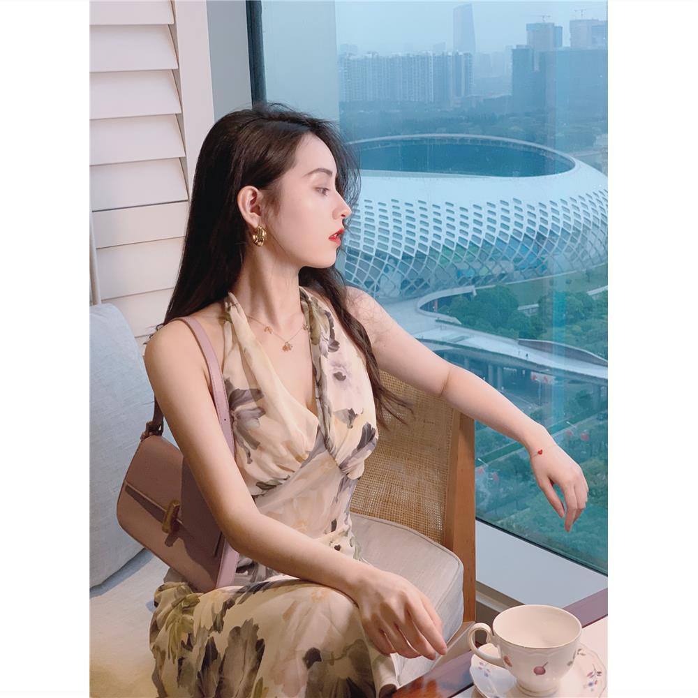 Đầm Cổ Chữ V In Hoa Thiết Kế Mới Quyến Rũ Thời Trang Mùa Hè Dành Cho Nữ Size S-2Xl | BigBuy360 - bigbuy360.vn